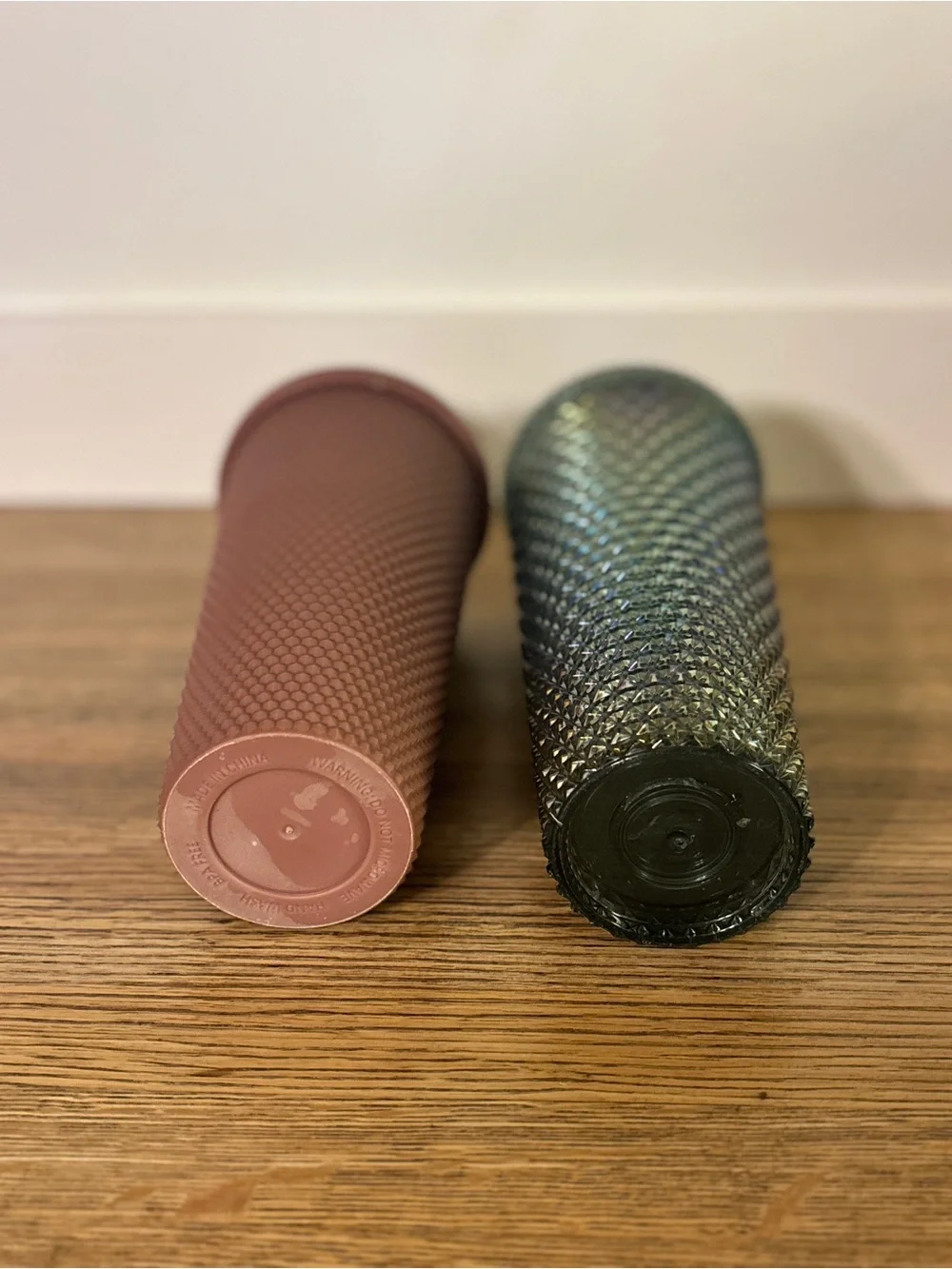 Studded Textured Tumbler Bundle – Mauve Matte & Iridescent